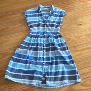 Boden striped shirt dress linen cotton size 6